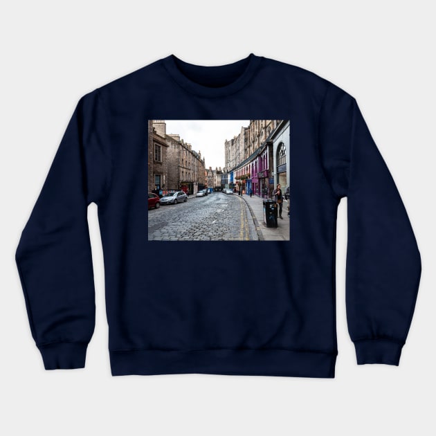 Victoria Terrace, Grassmarket, Edinburgh Crewneck Sweatshirt by tommysphotos